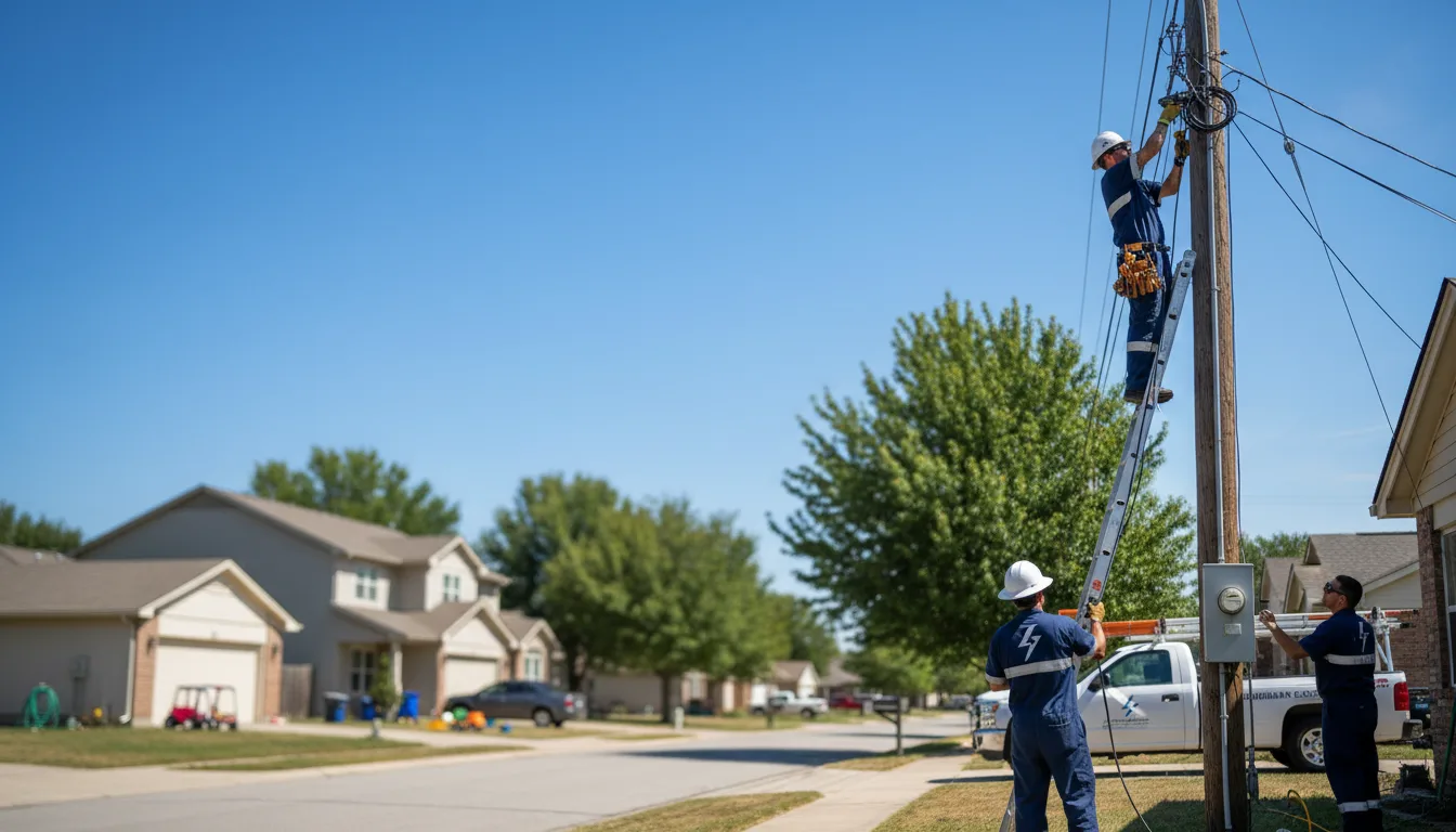 Residential electrician providing installation services in Oakwood, IL